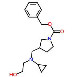 Benzyl 3-{[cyclopropyl(2-hydroxyethyl)amino]methyl}-1-pyrrolidinecarboxylate Structure