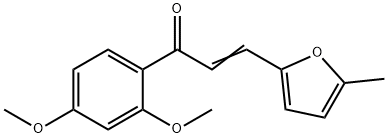 (2E)-1-(2,4-二甲氧基苯基)-3-(5-甲基呋喃-2-基)丙-2-烯-1-酮结构式