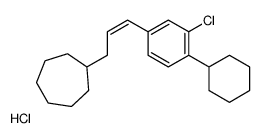 3-(hexahydroazepin-1-yl)-1-(3-chloro-4-cyclohexylphenyl)-1-propene hydrochloride结构式