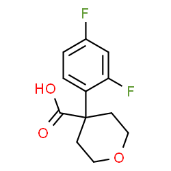 4-(2,4-difluorophenyl)tetrahydro-2H-pyran-4-carboxylic acid structure