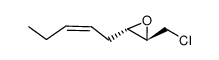 (2R-trans)-3-((Z)-pent-2-enyl)oxiranemethylchloride结构式