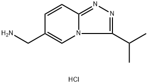 3-(Propan-2-yl)-[1,2,4]triazolo[4,3-a]pyridin-6-ylmethanamine hydrochloride结构式