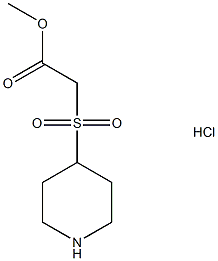 2-(哌啶-4-基磺酰基)乙酸甲酯盐酸盐结构式