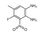 4-fluoro-5-methyl-3-nitrobenzene-1,2-diamine结构式