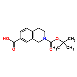 2-(tert-Butoxycarbonyl)-1,2,3,4-tetrahydroisoquinoline-7-carboxylic acid structure