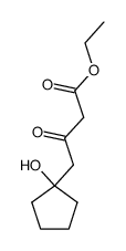 ethyl 4-(1-hydroxycyclopentyl)-3-oxobutanoate结构式