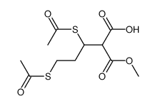 3,5-bis(acetylthio)-2-(methoxycarbonyl)pentanoic acid Structure