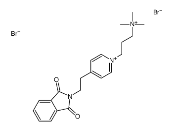 3-[4-[2-(1,3-dioxoisoindol-2-yl)ethyl]pyridin-1-ium-1-yl]propyl-trimethylazanium,dibromide Structure