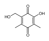 2-Hydroxy-6-hydroxymethyl-3,5-dimethyl-1,4-benzoquinone结构式