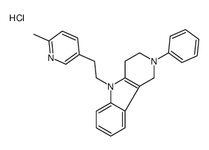 5-[2-(6-methylpyridin-3-yl)ethyl]-2-phenyl-3,4-dihydro-1H-pyrido[4,3-b]indole,hydrochloride结构式