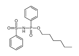 N-[hexoxy(phenyl)phosphoryl]benzenesulfonamide Structure