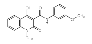 4-羟基-1-甲基-2-氧代-1,2-二氢喹啉-3-羧酸(3-甲氧基苯基)-胺结构式