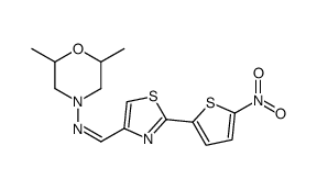 2,6-Dimethyl-N-((2-(5-nitro-2-thienyl)-4-thiazolyl)methylene)-4-morpho linamine结构式