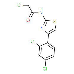 2-chloro-N-[4-(2,4-dichlorophenyl)-1,3-thiazol-2-yl]acetamide structure