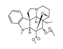 (2β,5α,12R,19α)-4β-Acetoxy-3β,6β-epoxy-1-methylaspidospermidine-3-carboxylic acid methyl ester结构式