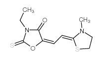 3-Ethyl-5-[(3-methylthiazolidin-2-ylidene)ethylidene]-2-thioxooxazolidin-4-one Structure