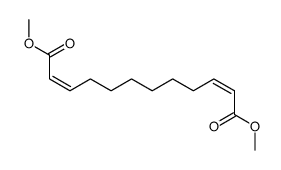 cis,cis-Dodeca-2,10-dien-1,12-dicarbonsaeuredimethylester结构式