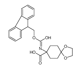 Fmoc-8-氨基-1,4-二氧杂螺环[4,5]癸烷-8-羧酸结构式