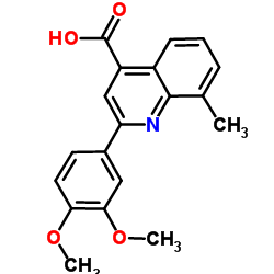 2-(3,4-Dimethoxyphenyl)-8-methyl-4-quinolinecarboxylic acid Structure