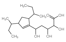 5-(3,5-di-sec-butylcyclopent-1-enyl)-2,3,5-trihydroxyvaleric acid结构式