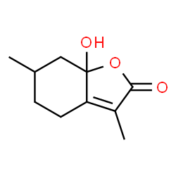 3,6-dimethyl-7a-hydroxy-5,6,7,7a-tetrahydrobenzofuran-2(4H)-one Structure