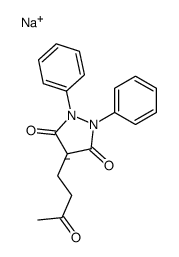 sodium,4-(3-oxobutyl)-1,2-diphenylpyrazolidin-4-ide-3,5-dione Structure