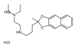 diethyl-[2-[3-(2-methylbenzo[f][1,3]benzodioxol-2-yl)propylazaniumyl]ethyl]azanium,dichloride Structure