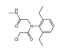 2-Chloro-N-(2,6-diethyl-phenyl)-N-methylcarbamoylmethyl-acetamide Structure