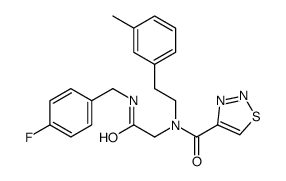 1,2,3-Thiadiazole-4-carboxamide,N-[2-[[(4-fluorophenyl)methyl]amino]-2-oxoethyl]-N-[2-(3-methylphenyl)ethyl]-(9CI) Structure