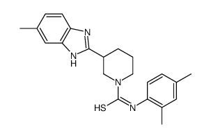 1-Piperidinecarbothioamide,N-(2,4-dimethylphenyl)-3-(5-methyl-1H-benzimidazol-2-yl)-(9CI) Structure