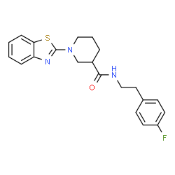 3-Piperidinecarboxamide,1-(2-benzothiazolyl)-N-[2-(4-fluorophenyl)ethyl]-(9CI) Structure