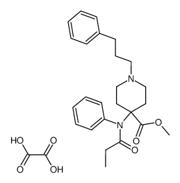 1-(3-Phenylpropyl)-4-(N-propionylanilino)-piperidin-4-carbonsaeuremethylester-oxalat结构式