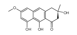 3,4-Dihydro-3,8,9-trihydroxy-3-methyl-6-methoxyanthracene-1(2H)-one结构式