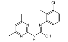 1-(3-chloro-2-methylphenyl)-3-(4,6-dimethylpyrimidin-2-yl)urea结构式