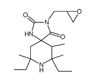 7,9-diethyl-6,7,9-trimethyl-3-oxiranylmethyl-1,3,8-triaza-spiro[4.5]decane-2,4-dione Structure