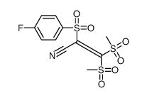 2-(4-fluorophenyl)sulfonyl-3,3-bis(methylsulfonyl)prop-2-enenitrile Structure