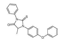 5-methyl-1-(4-phenoxyphenyl)-3-phenyl-2-sulfanylideneimidazolidin-4-one结构式