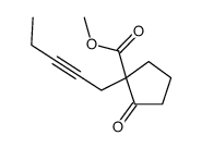 methyl 2-oxo-1-(2-pentynyl)cyclopentanecarboxylate structure