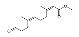 ethyl 3,7-dimethyl-10-oxodeca-2,6-dienoate结构式