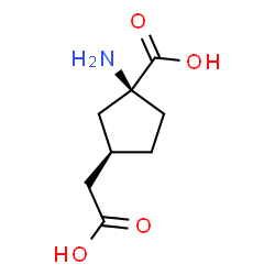 Cyclopentaneacetic acid, 3-amino-3-carboxy-, (1R,3S)-rel- (9CI) Structure