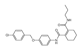 Cyclohex-1-ene-1,2-dicarboxylic acid 1-{[4-(4-chloro-benzyloxy)-phenyl]-amide} 2-propylamide Structure