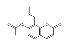 7-acetoxy-8-allylcoumarin结构式