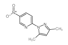 Pyridine,2-(3,5-dimethyl-1H-pyrazol-1-yl)-5-nitro-结构式