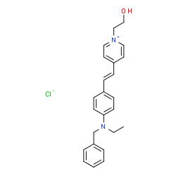 4-[2-[4-[benzyl(ethyl)amino]phenyl]vinyl]-1-(2-hydroxyethyl)pyridinium chloride结构式