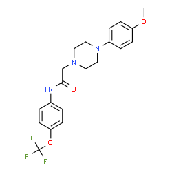 2-[4-(4-METHOXYPHENYL)PIPERAZINO]-N-[4-(TRIFLUOROMETHOXY)PHENYL]ACETAMIDE结构式