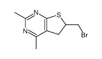 6-(BROMOMETHYL)-2,4-DIMETHYL-5,6-DIHYDROTHIENO[2,3-D]PYRIMIDINE结构式