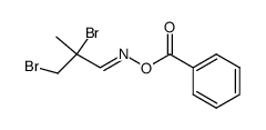 O-benzoyl-2,3-dibromo-2-methylpropanal oxime Structure