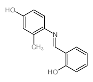 6-[[(4-hydroxy-2-methyl-phenyl)amino]methylidene]cyclohexa-2,4-dien-1-one structure