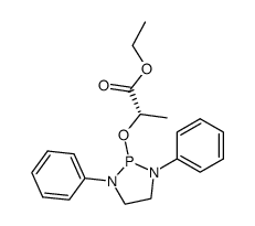 ethyl (S)-2-((1,3-diphenyl-1,3,2-diazaphospholidin-2-yl)oxy)propanoate结构式