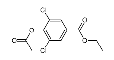 4-acetoxy-3,5-dichloro-benzoic acid ethyl ester结构式